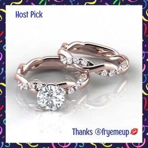 🌹Host Pick🌹2 pc Twisted Rose Gold Ring Set- NEW sizes 6-8